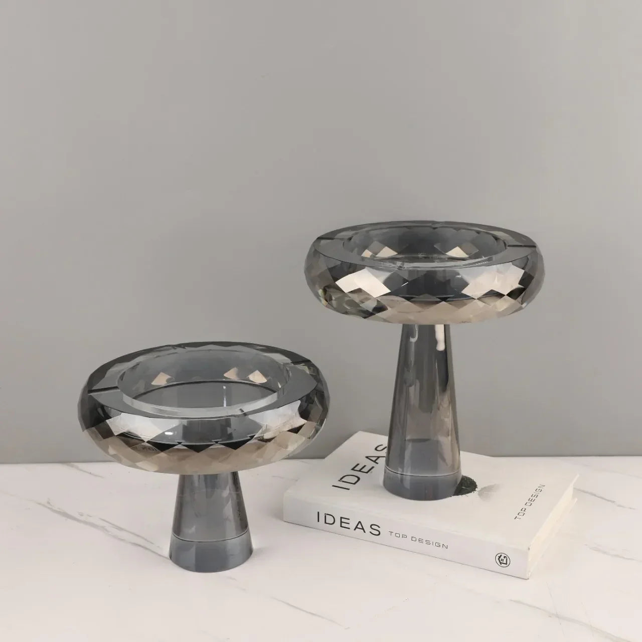 Decorbites™ Geometrische Glas-Frucht-Schale Schmuck-Aufbewahrungstablett Heimdekorationstablett