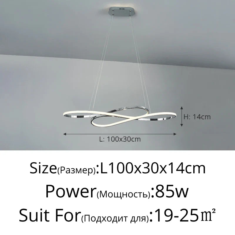 Nordic Minimalist Metal Pendant Light Chandelier