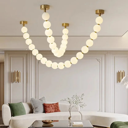 Nordic Beaded Alloy Pendant Light
