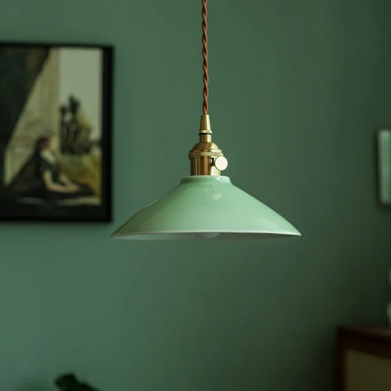 Decorbites™ Grüne Keramikkeramik Vintage LED-Hängeleuchte für Heimdekoration und Atmosphäre