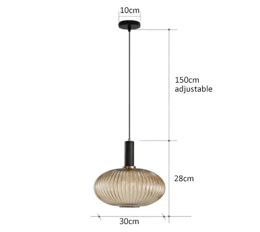 Decorbites™ Bunte Glasanhängerleuchten Wohnzimmer Nachttischlampe LED Hängelampe