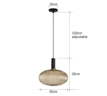 Decorbites™ Bunte Glasanhängerleuchten Wohnzimmer Nachttischlampe LED Hängelampe