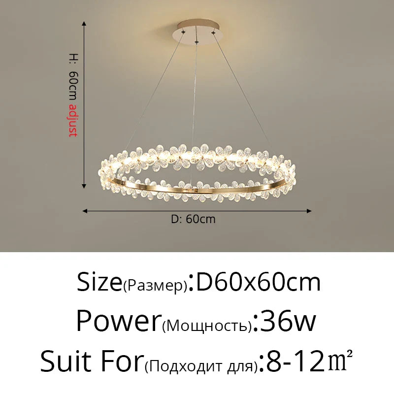 Decorbites™ Kristallring-LED-Kronleuchter: Moderner Luxus-Hängeleuchter für die Einrichtung des Zuhauses