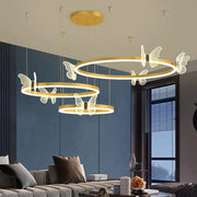 Gold Butterfly LED Chandelier For Bedroom