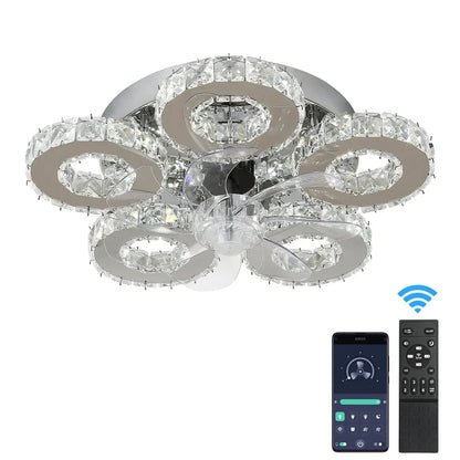 Decorbites™ Crystal-LED-Deckenventilator: Fernbedienbares Kronleuchter für Schlafzimmer & Wohnzimmer