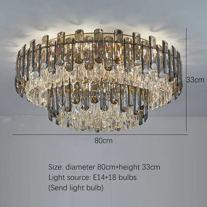 Decorbites™ Gold-Kristall-Kronleuchter für das Wohnzimmer – Luxuriöse Beleuchtungseinrichtung