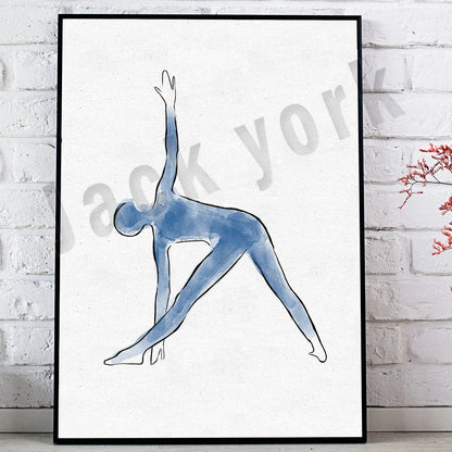 Decorbites™ Tanzkönig Yoga-Druck Frauen Tanz Asana-Pose Zen Pilates Art Deco Geschenk