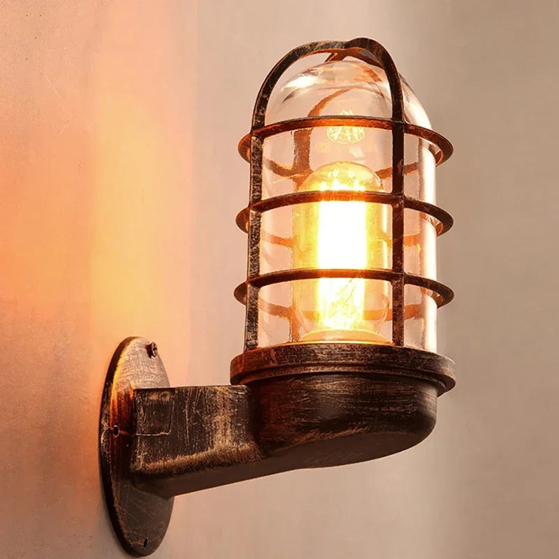 Decorbites™ Eisenkäfig-Wandleuchte Guard Wall Sconce Vintage Retro Industrie-Loft-Wandlampe