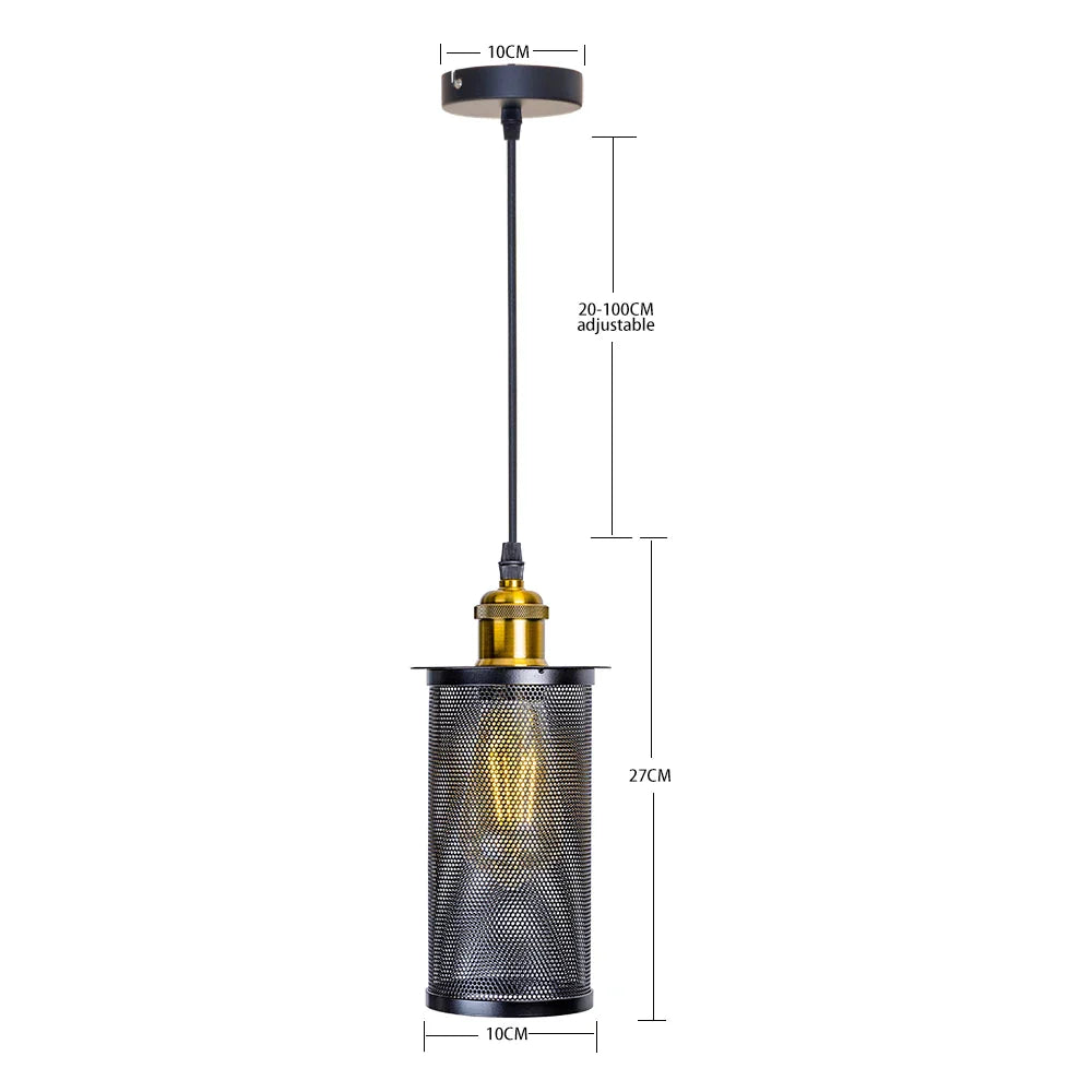 Decorbites™ Industrielles Nordisches Schwarzes Eisenkäfig-Pendant-Licht Loft-Hängelampe