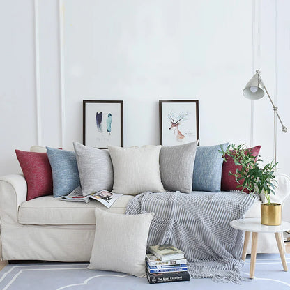 Decorbites™ Leinen-Baumwoll-Kissenbezug 100% Polyester Dekokissenbezug für die Hausdekoration