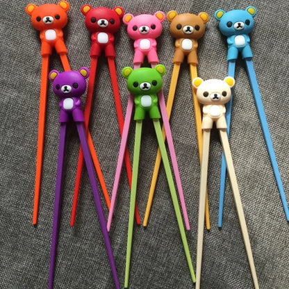 Decorbites™ Kinder-Lern-Chopsticks-Set Bär Panda Katze: Spaßiges Trainingsgeschenk für Kinder