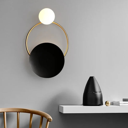Decorbites™ Glasballen G4 Rundring Wandlampe – Nordische Wandlampen für modernes Innenbeleuchtung