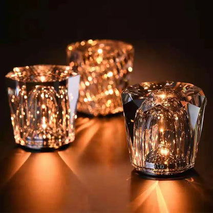DecorBites™ Crystal Diamond Night Light | Rechargeable LED Table Lamp