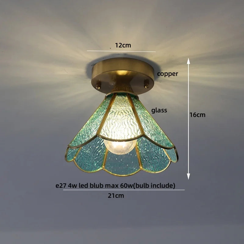 DecorBites™ Glass LED Ceiling Lamp Iron Base Nordic Modern Simple Design