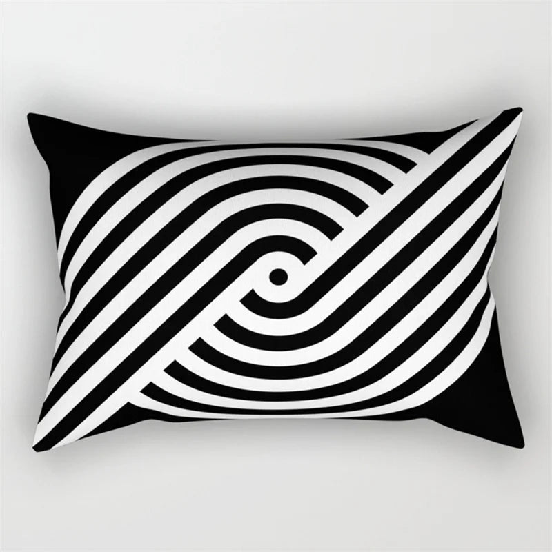 Decorbites™ Geometrisches Wellenlinien-Taljen-Kissenbezug-Set