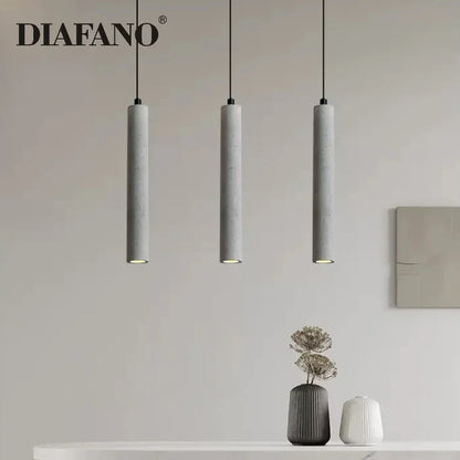 DecorBites™ Concrete Tube Pendant Light Chandelier