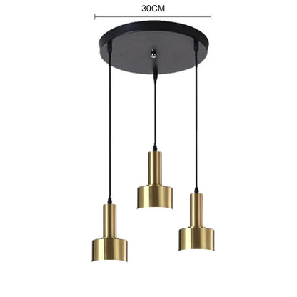 Decorbites™ Gold E27 LED Hängelampe Nordische Kronleuchter für Innenräume Wohnzimmer & Schlafzimmer