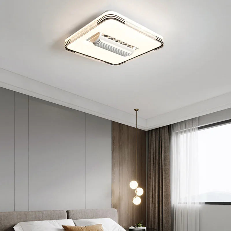 DecorBites™ Crystal Bladeless Ceiling Fan Chandelier with LED Light, Silent Ventilator