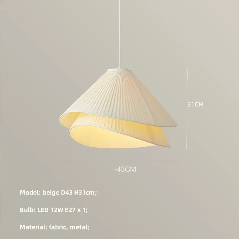 Decorbites™ E27 Stoff-Leuchter Moderne Schlafzimmer-LED-Pendantleuchten Nordische Dekor-Hängeleuchte