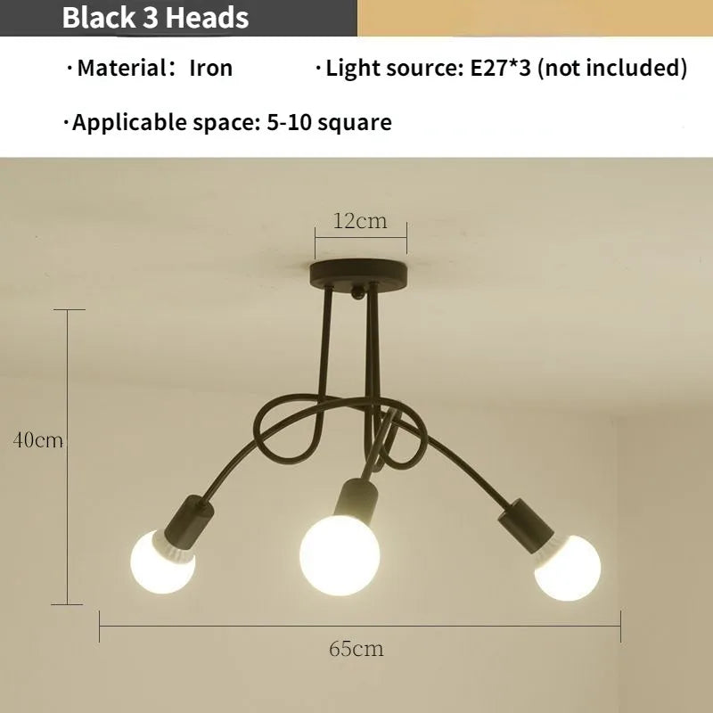 Gold Black Sputnik Chandelier