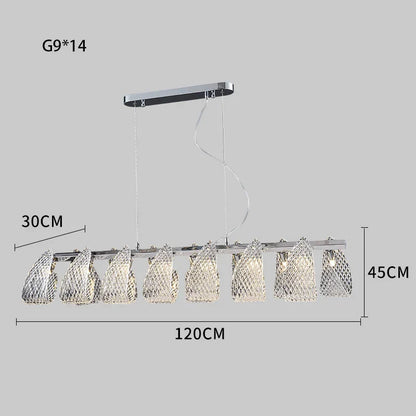 Decorbites™ Glas-Kiefernzapfen-LED-Kronleuchter: Moderne Art-Deco-Hängebeleuchtung
