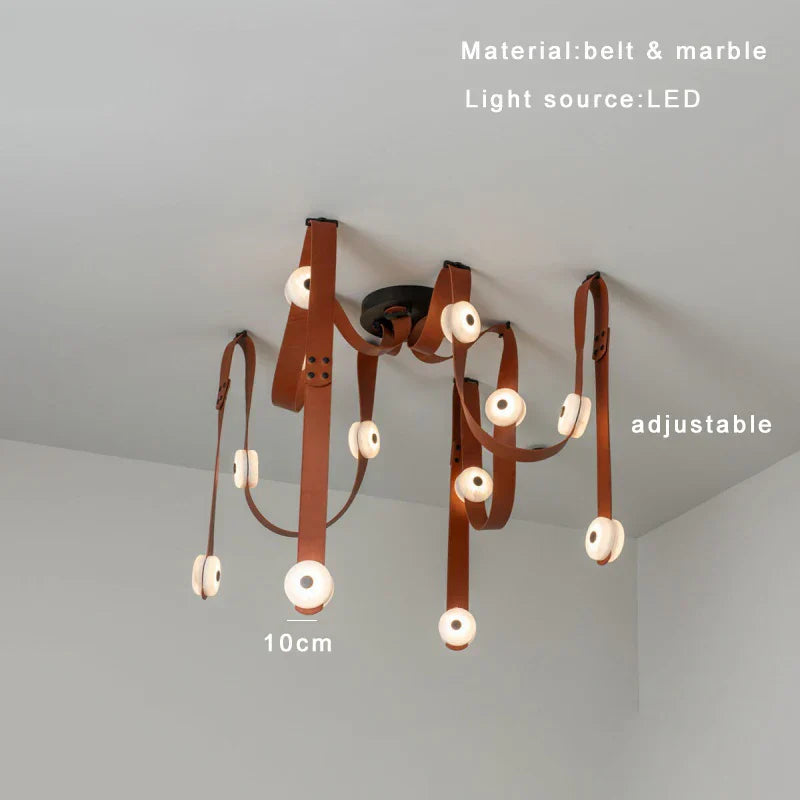 Leather Marble Ceiling Light