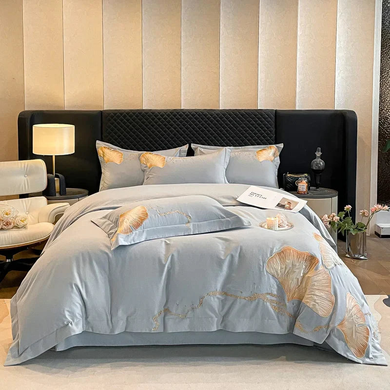 Gold Ginkgo Cotton Bedding