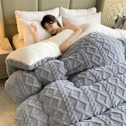 Decorbites™ Gemütliche Winterbettdecke: Luxuriöse Lamm-Cashmere-Wärmequilt für Komfort