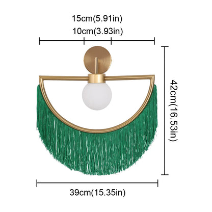 Decorbites™ Bunte Quasten-Glasball-Hängeleuchte für Boho-Minimalistischen Stil im Schlafzimmer & Restaurant