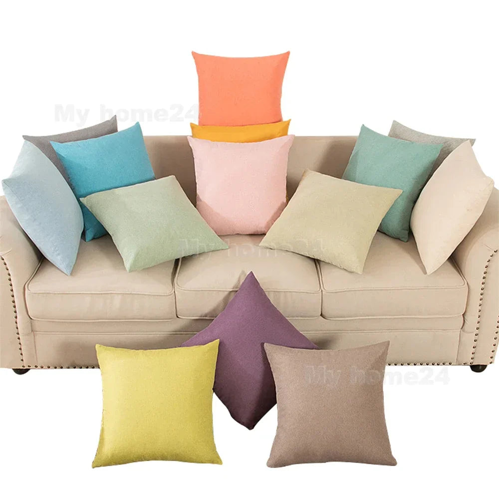 Decorbites™ Baumwoll-Leinen-Kissenbezug-Set für die Einrichtung zu Hause - Einfache Kissenbezüge