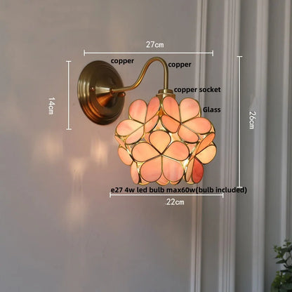 Decorbites™ Grünes Glas-LED-Wandleuchte mit Kupferknopf-Schalter für modernes Heim-Dekor