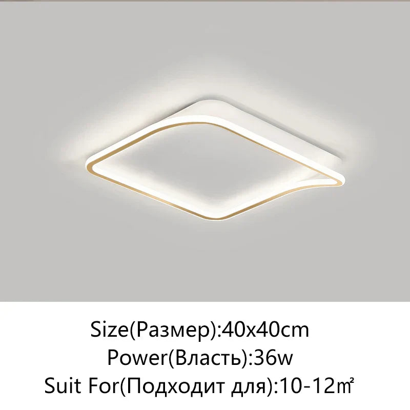 Decorbites™ Goldene LED-Deckenleuchter: Moderne Schlichtheit für Wohn-, Ess- und Schlafzimmer