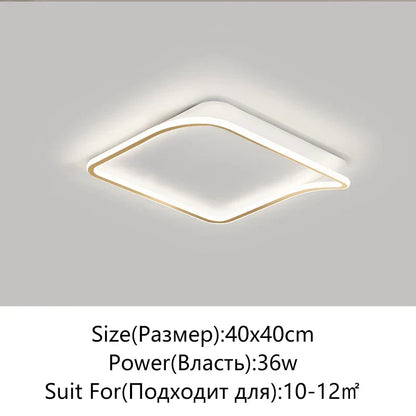 Decorbites™ Goldene LED-Deckenleuchter: Moderne Schlichtheit für Wohn-, Ess- und Schlafzimmer