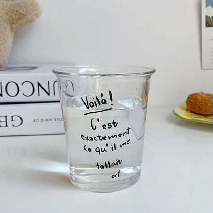 Decorbites™ 320ml Glas-Tumbler-Becher – Französischer Stil Bon Appétit Eiskaffee Saft Wasser Glas