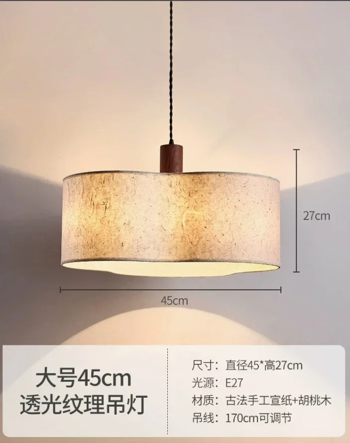 Decorbites™ Sahne Wabi-sabi Kronleuchter Lampe Retro Japanischer Stil Schlafzimmer Dekor Beleuchtung