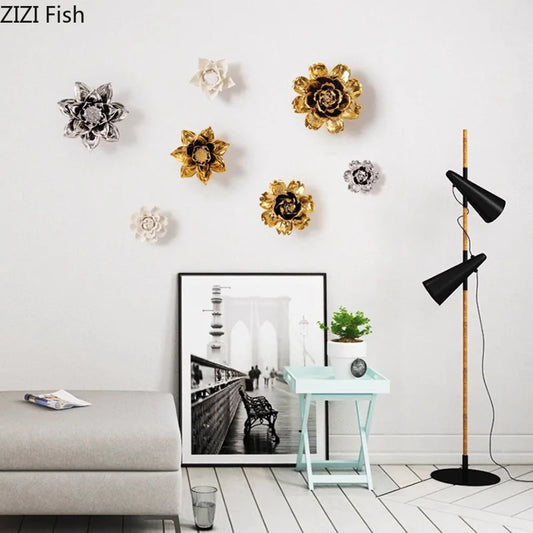 Decorbites™ Elegante Porzellan-Pfingstrosenblumen-Wandornamente