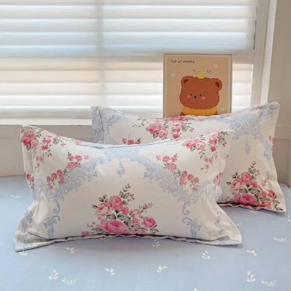 DecorBites™ Cotton Printed Bedding Set: Cozy, Breathable, All Seasons Comforter Set
