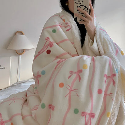 Decorbites™ Koreanisches Cartoon-Plüschdecke, weiche Nappensofabezug für Zuhause und Wohnheim