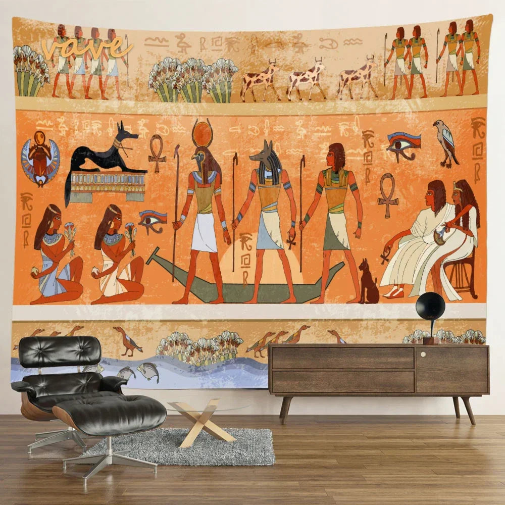 DecorBites™ Egyptian Mandala Tapestry Wall Hanging for Bohemian Hippie Room Decor
