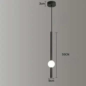 Decorbites™ Glasstab-Hängeleuchte - Moderne lange Hängelampe für Wohnzimmer, Schlafzimmer & Laden