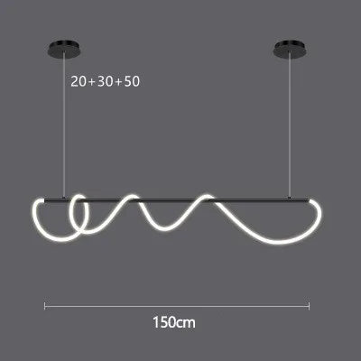 Modern Gold Black Chandelier