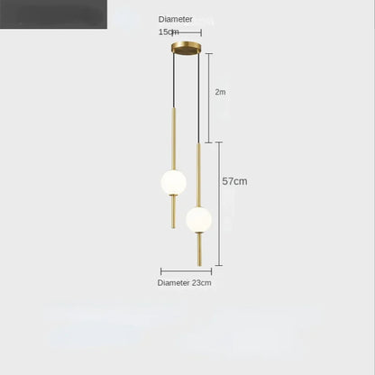 Nordic Acrylic Globe Pendant Light in Black or Gold