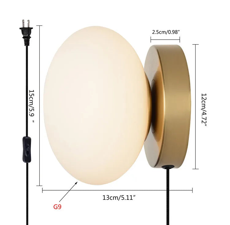 Decorbites™ Goldene Glas-Kugellampen Wandlampen für moderne Heimdekoration