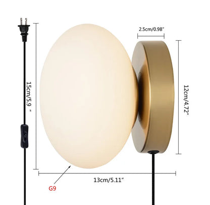 Decorbites™ Goldene Glas-Kugellampen Wandlampen für moderne Heimdekoration