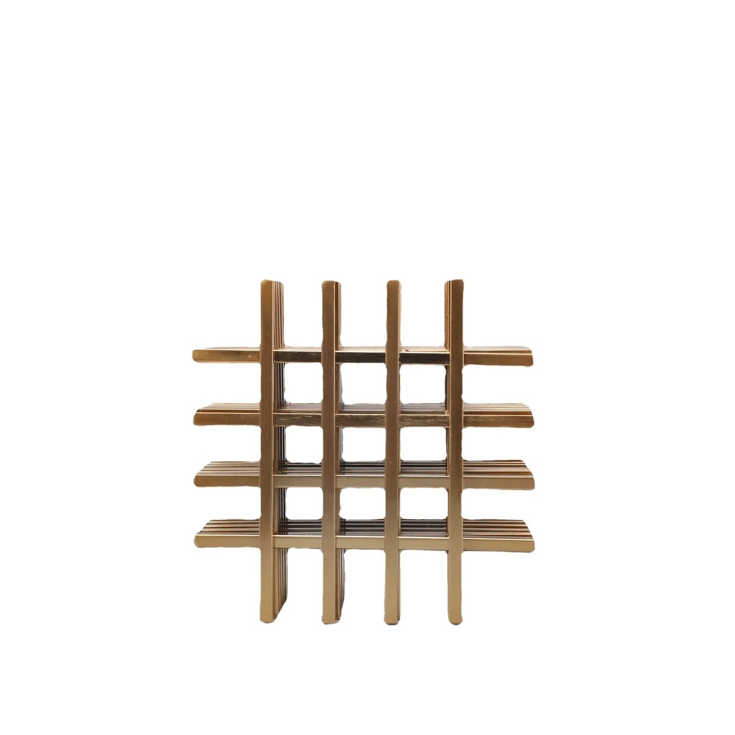 DecorBites™ Geometric Block Metal Sculpture Abstract Square Decor Figurines, Home Decor Accessories