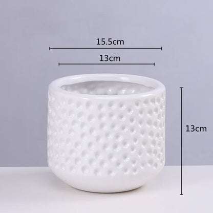 Decorbites™ Goldene Keramik Blumentopf Sukkulente Vase Terrarium Pflanztöpfe für Heim Balkon Dekoration