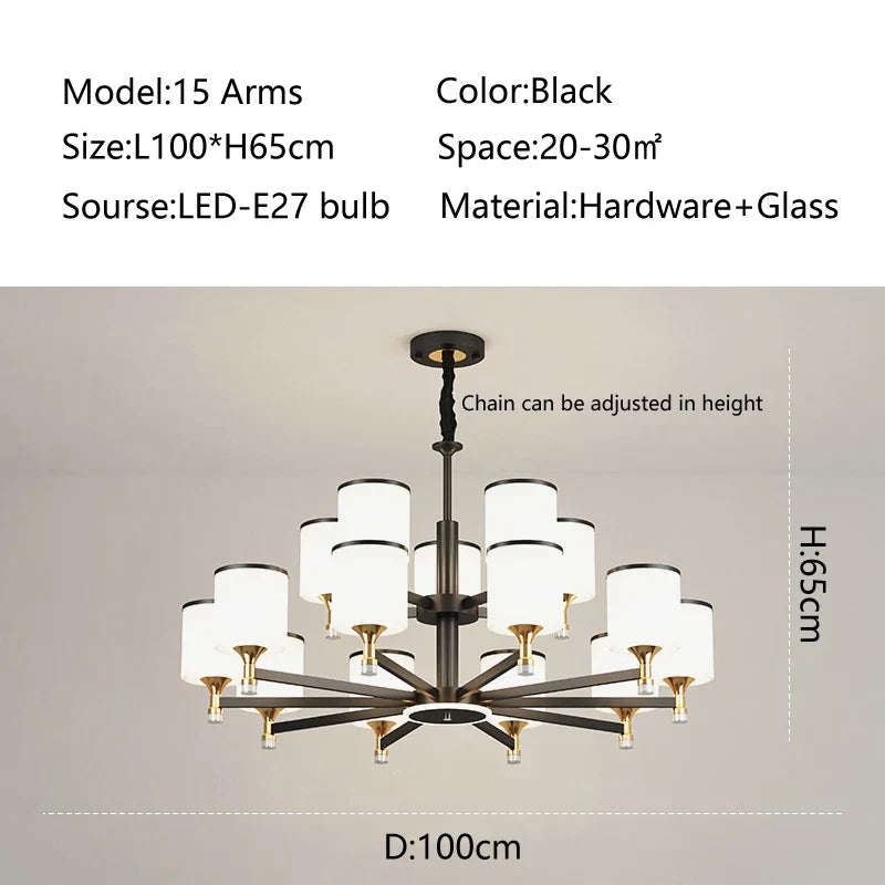 Decorbites™ Glasleuchter: Nordisch moderner LED-Hängeleuchter für Wohnzimmer und Schlafzimmer