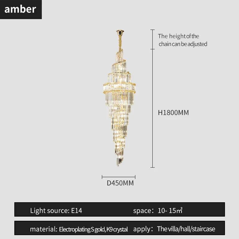 Deluxe Crystal Pendant Chandelier
