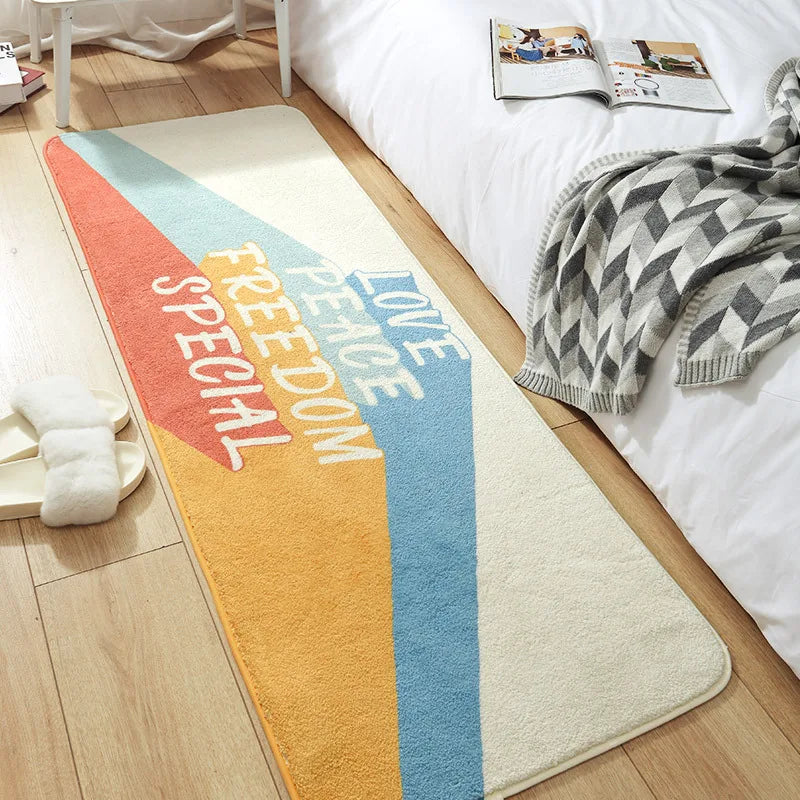DecorBites™ Cozy Faux Lamb Wool Bedside Rug for Bedroom Decor Anti-Slip Soft Living Room Carpet