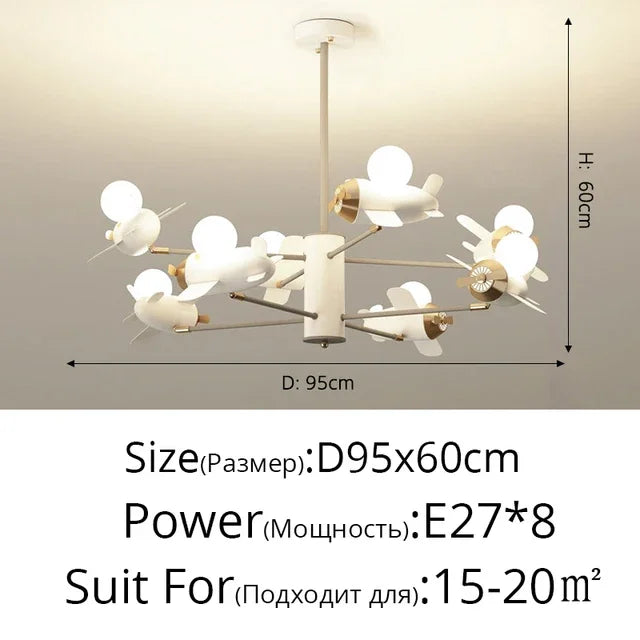 Decorbites™ Hubschrauber-Lüster: Innen-Hängeleuchten für Kinderzimmer und Wohnzimmer